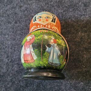 Vintage Signed MOCKBA Russian Nesting Dolls, 5 piece